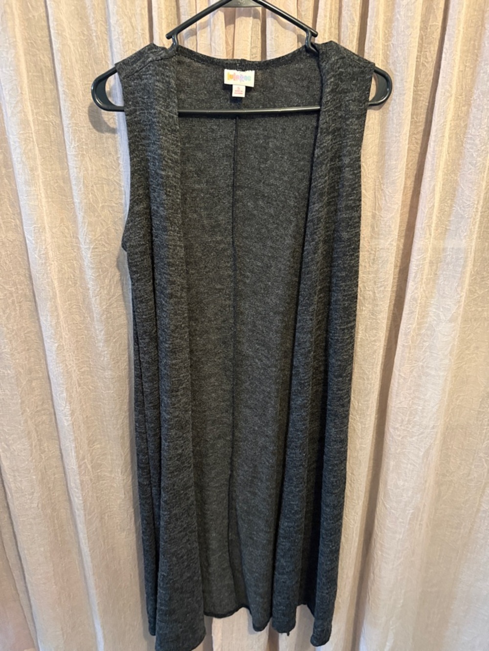 LuLaRoe Dark Gray Sleeveless Duster Vest